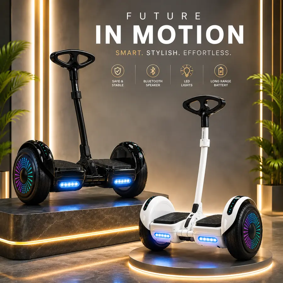 XM Mega Pro 10 hoverboard lighting